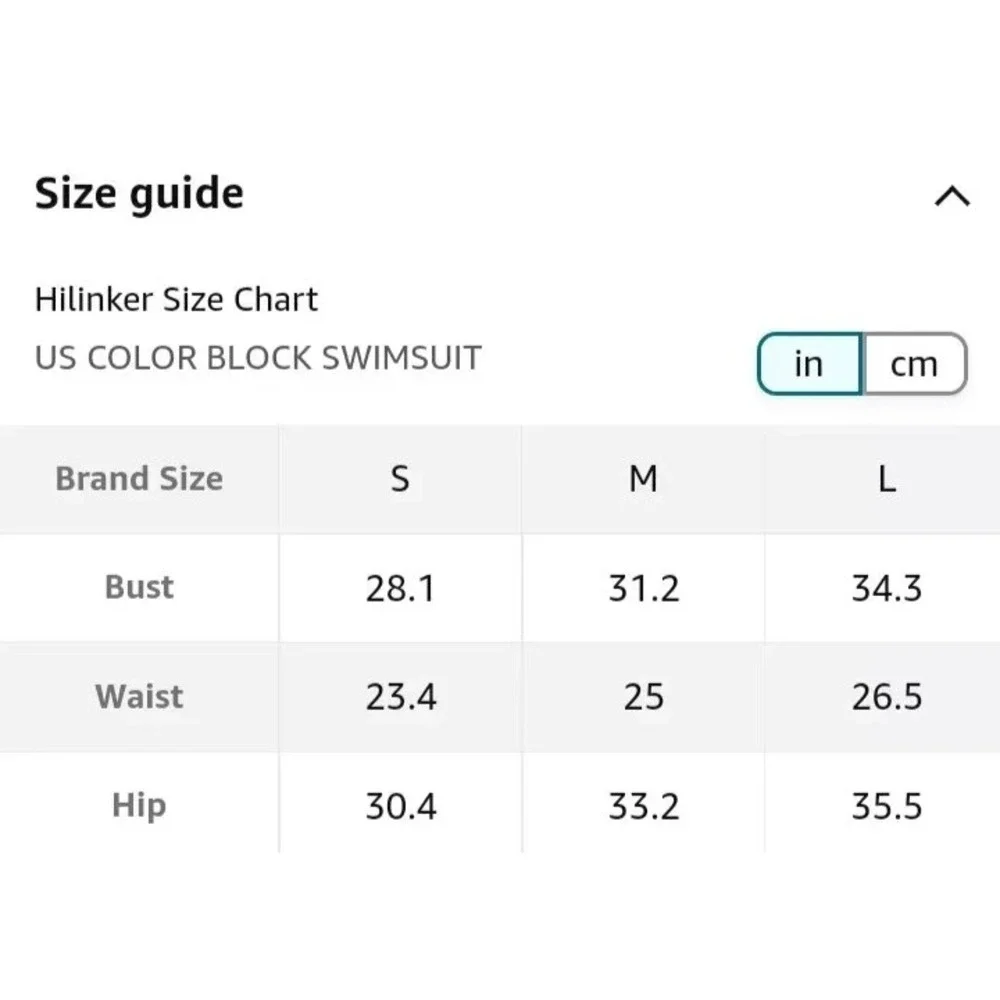 Hilinker One Piece Swimsuit Women's Small Black White Deep V Tummy Control